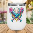 Baseball Player Ice Cream Drip Wine Tumbler