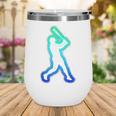 Baseball Player Graphic Wine Tumbler