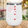 Baseball Silhouette Heart USA Flag Hearts American Boys Kids Wine Tumbler