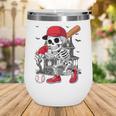 Baseball Skeleton Halloween Playing Wine Tumbler