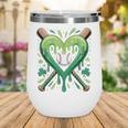 Baseball St Patricks Day Boys Girls Men Women Shamrock Green Wine Tumbler