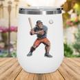 Bigfoot Playing Baseball Boys Kids Men Baseball Player Wine Tumbler