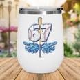 Blue Camo Baseball 67 Six Seven Camo Ice Cream Drip Boy Teen Wine Tumbler