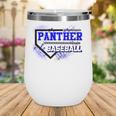 Blue Panther Baseball Home Plate Game Day Mascot Panther Wine Tumbler Blue Panther Baseball Home Plate Game Day Mascot Panther Wine Tumbler