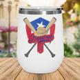 Boricua Puerto Rico Baseball Coqui Frog Pava Hat Fan Wine Tumbler Boricua Puerto Rico Baseball Coqui Frog Pava Hat Fan Wine Tumbler