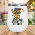 Boys Pizza Theme Baseball Home Hitter Wine Tumbler
