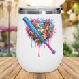 Camo Baseball Heart Drip Valentine Baseball Icecream Boys Wine Tumbler Camo Baseball Heart Drip Valentine Baseball Icecream Boys Wine Tumbler