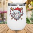 Christmas Baseball Santa Hat For Baseball Players Fans Wine Tumbler Christmas Baseball Santa Hat For Baseball Players Fans Wine Tumbler