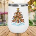 Christmas Baseball Tree Lights Xmas Wine Tumbler