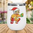 Christmas Gingerbread Man Baseball Player Catcher Wine Tumbler
