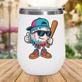 Cool Baseball Drip For Boys Ice Cream Drip Baseball Kids Wine Tumbler