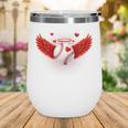 Cute Baseball &Cupid Wings Happy Valentines Boys Men Wine Tumbler
