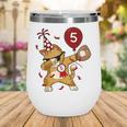 Dabbing Cool Cat Baseball 5th Birthday Wine Tumbler Dabbing Cool Cat Baseball 5th Birthday Wine Tumbler