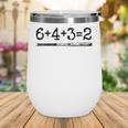 Double Play 6 4 3 2 Vintage Baseball Math Softball Player Premium Tri-Blend Wine Tumbler