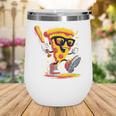 Drippy Pizza Baseball Slice Cartoon Sports Food Wine Tumbler Drippy Pizza Baseball Slice Cartoon Sports Food Wine Tumbler