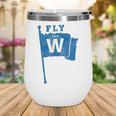 Fly The W Chicago Baseball Winning Flag Distressed Premium Tri-Blend Wine Tumbler Fly The W Chicago Baseball Winning Flag Distressed Premium Tri-Blend Wine Tumbler