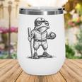 Frog Basketbal Men Women Grumpy Frog Playing Baseball Wine Tumbler