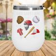 God Says I Am Baseball Player Catcher Pitcher Boys Men Wine Tumbler