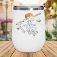 Halloween Boys Batting Skeleton Baseball Wine Tumbler