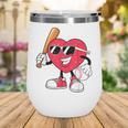 Heart Play Baseball Valentine's Day Teens Boys Girls Kids Wine Tumbler Heart Play Baseball Valentine's Day Teens Boys Girls Kids Wine Tumbler