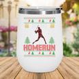 Ho Ho Homerun Xmas Sports Player Baseball Ugly Christmas Wine Tumbler Ho Ho Homerun Xmas Sports Player Baseball Ugly Christmas Wine Tumbler