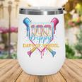 HUGvyn 100 Drippy Days Of School Baseball Ice Cream 100 Days Wine Tumbler
