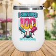 HUGvyn I Survived 100 Days Baseball Teacher Ice Cream Drip Wine Tumbler HUGvyn I Survived 100 Days Baseball Teacher Ice Cream Drip Wine Tumbler