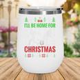 I'Ll Be Home For Christmas Baseball Xmas Wine Tumbler