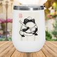 Japanese Grumpy Frog Baseball Player Baseball Wine Tumbler Japanese Grumpy Frog Baseball Player Baseball Wine Tumbler