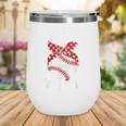 Just A Girl Who Loves Baseball Cute Retro Baseball Lover Wine Tumbler