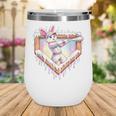 Kids Happy Easter Bunny Playing Baseball Boy Ice Cream Drip Wine Tumbler Kids Happy Easter Bunny Playing Baseball Boy Ice Cream Drip Wine Tumbler
