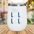 LA Baseball Fan Christmas FA La La Holiday Blue Theme Wine Tumbler LA Baseball Fan Christmas FA La La Holiday Blue Theme Wine Tumbler