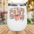 Leopard Checkered Game Day Baseball Coquette Bow Women Girls Wine Tumbler Leopard Checkered Game Day Baseball Coquette Bow Women Girls Wine Tumbler