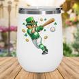Leprechaun Play Baseball St Patrick's Day Men Kid Boys Wine Tumbler