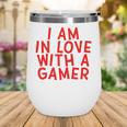 I Am In Love With A Gamer Cute Valentines Day Gamer Couple Raglan Baseball Tee Wine Tumbler