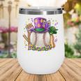 Mardi Gras Baseball Jester Hat Fleur De Lis Boys Girls Kids Wine Tumbler