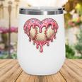 Melting Baseball Drip Heart Softball Player Lover Ice Cream Wine Tumbler Melting Baseball Drip Heart Softball Player Lover Ice Cream Wine Tumbler