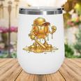 Melting Baseball Mascot Slugger Bat Cap Cartoon Wine Tumbler Melting Baseball Mascot Slugger Bat Cap Cartoon Wine Tumbler