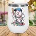 Melting Slime Sprinkle Baseball Mascot With Bat Wine Tumbler Melting Slime Sprinkle Baseball Mascot With Bat Wine Tumbler