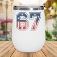 Number 67 USA Raglan Baseball Tee Wine Tumbler