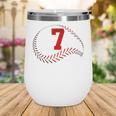 Number 7 Years Baseball 7TH Birthday Wine Tumbler Number 7 Years Baseball 7TH Birthday Wine Tumbler