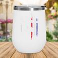 Patriotic Baseball Catcher American Flag Sports Tee Wine Tumbler
