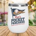 Pat's Pocket Pancakes Flag Baseball On Pancake Wine Tumbler