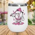 Pink Ribbon Baseball Breast Cancer Awareness Wine Tumbler Pink Ribbon Baseball Breast Cancer Awareness Wine Tumbler