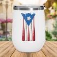 Puerto Rican Baseball Bats Puerto Rico Flag Pride BéIsbol Wine Tumbler Puerto Rican Baseball Bats Puerto Rico Flag Pride BéIsbol Wine Tumbler