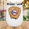 Puerto Rican Flag Baseball Player Boricua Pride Beisbol PR Wine Tumbler