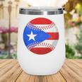 Puerto Rico Baseball Flag Boricua Beisbol Fan Gear Wine Tumbler Puerto Rico Baseball Flag Boricua Beisbol Fan Gear Wine Tumbler