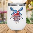 Respect The Drip Baseball American Flag Ice Cream Drip Youth Wine Tumbler Respect The Drip Baseball American Flag Ice Cream Drip Youth Wine Tumbler