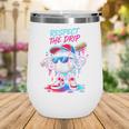 Respect The Drip Baseball Bat Sunglasses Mascot Wine Tumbler