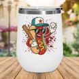 Retro Vintage Baseball Hot Dogs Wine Tumbler Retro Vintage Baseball Hot Dogs Wine Tumbler